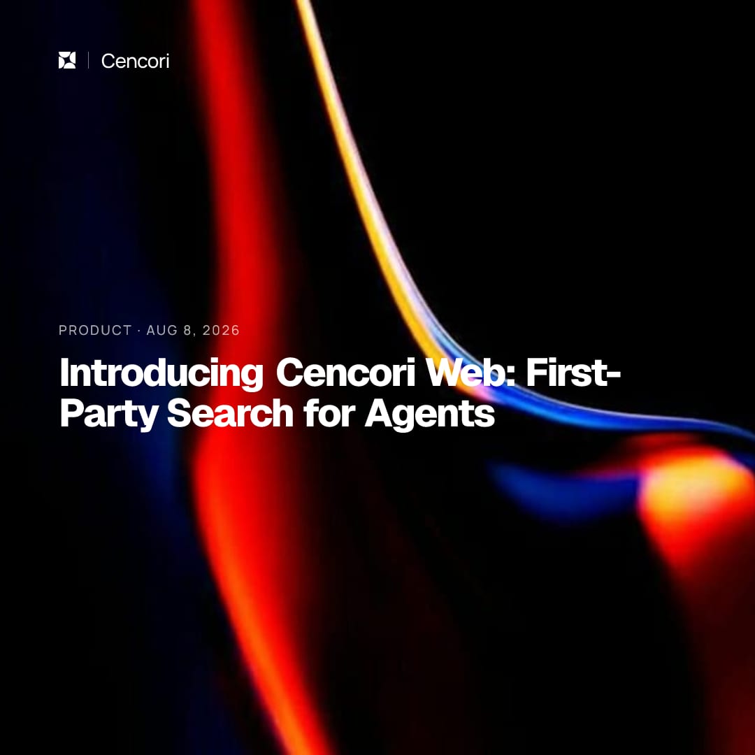 Introducing Cencori Web: First-Party Search for Agents
